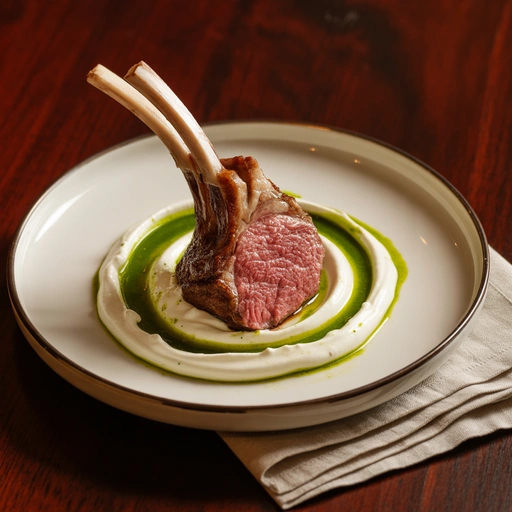 香料羊肉青酱比萨